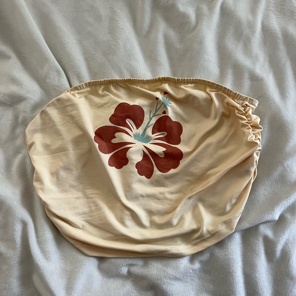 floral tube top